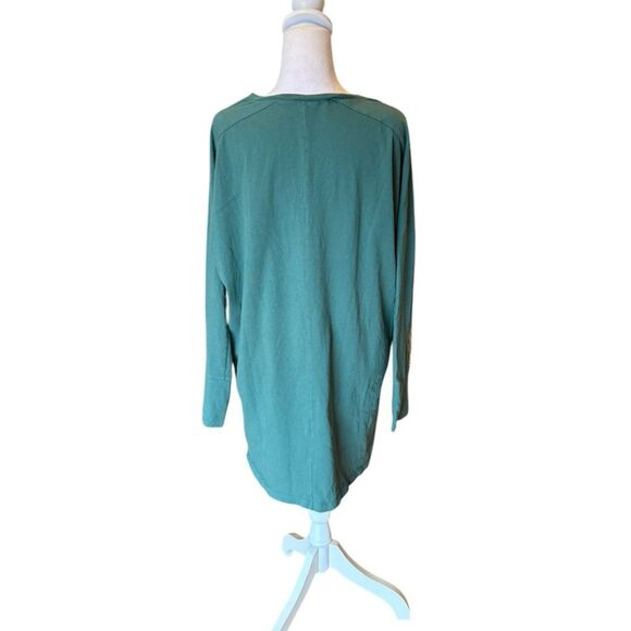 Life is Good Relaxed Fit Tunic Leaf Embroidered Long Sleeve Womens Large Green - Picture 3 of 11